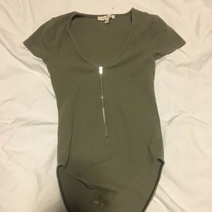 Olive green express bodysuit